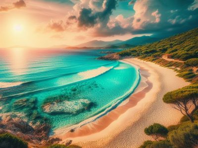 Остров Сардиния - пляж / Beach Sardinia island — created with AI